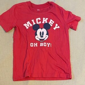 Disney Red Mickey Mouse Kids Tee